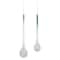 Green Iridescent Ribbed Glass Icicle Drop Ornaments Set
